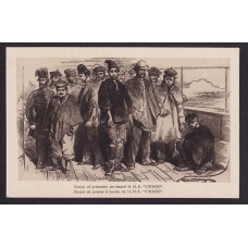 TIERRA DEL FUEGO PRISIONEROS DEL HMS VIRAGO ANTIGUA TARJETA POSTAL
